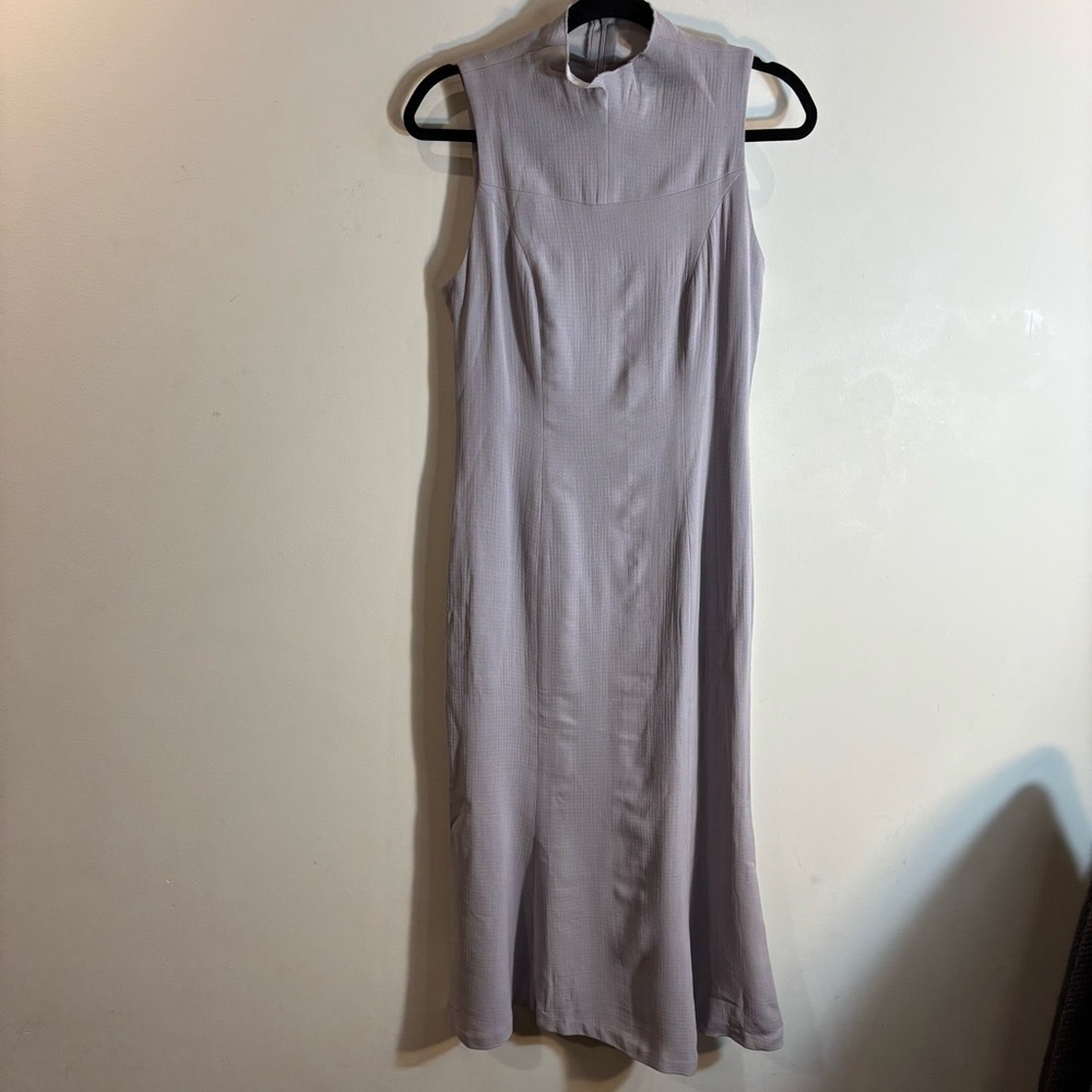 MARISA MINICUCCI Sz 4 Fit and Flare High Neck Partially Lined Sleeveless Dress